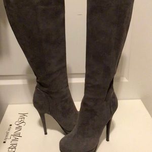 YSL Tribute Suede Boots
